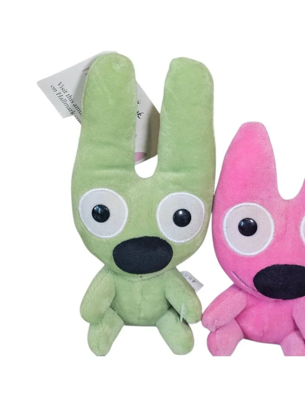 VTG Hoops and Yoyo Stuffed Plush Toys Set Green & Pink 6